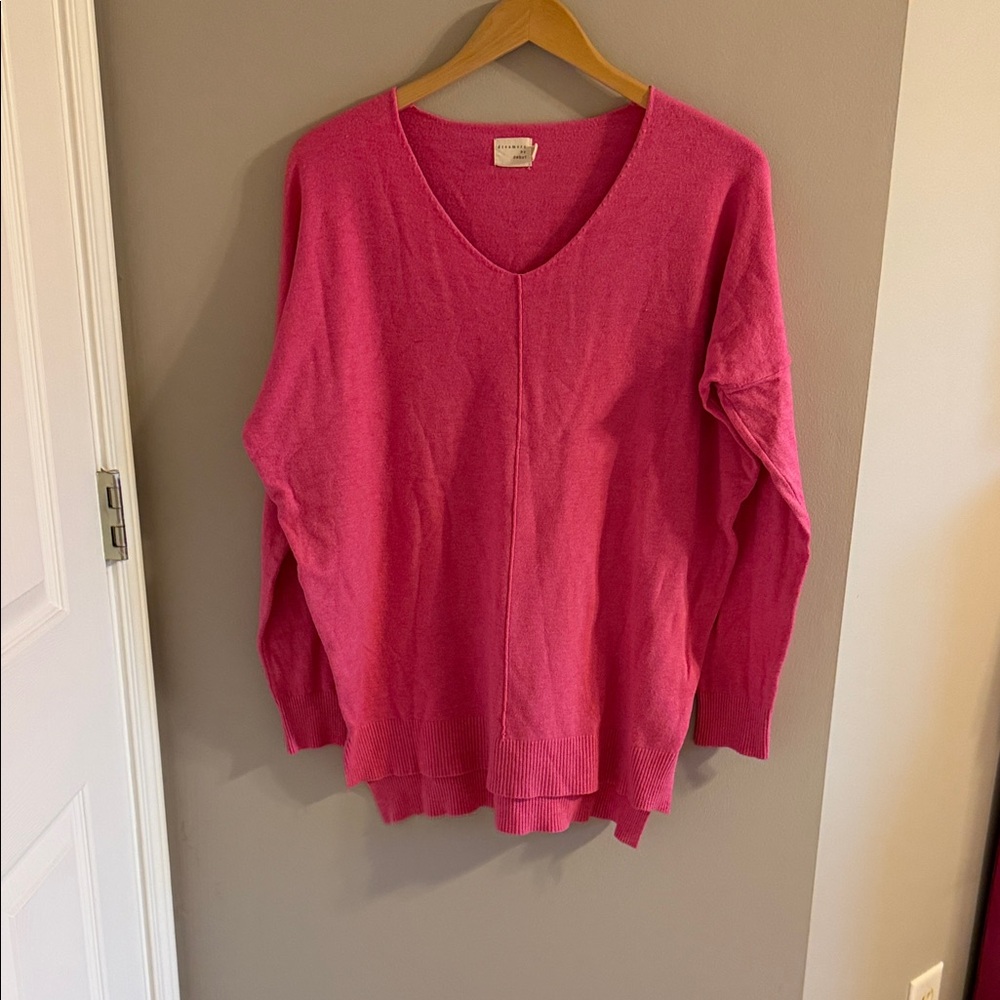 Pink V-Neck Sweater
